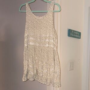 Elegant Cream and Blush Floral Slip Top